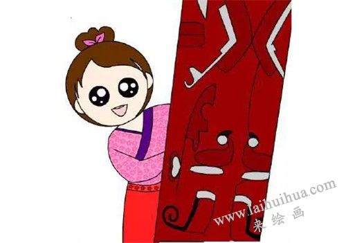 Q版羋月簡(jiǎn)筆畫(huà)畫(huà)法步驟 六