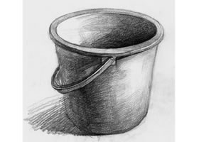 水桶素描畫(huà)法步驟