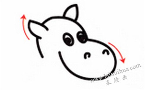 斑馬的頭   斑馬簡(jiǎn)筆畫畫法步驟一