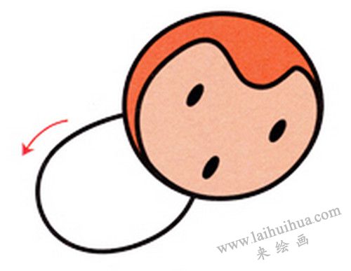 小蜜蜂的身體，小蜜蜂簡筆畫畫法步驟三