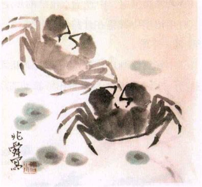 螃蟹水墨畫(huà)畫(huà)法步驟