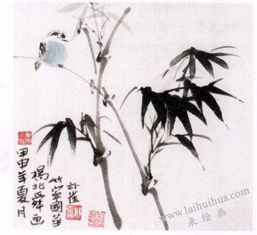 竹子水墨畫(huà)畫(huà)法步驟