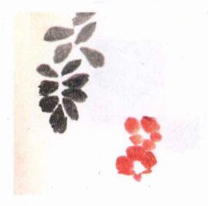 凌霄花水墨畫畫法步驟二