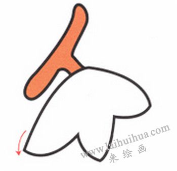 葡萄葉子，葡萄簡(jiǎn)筆畫(huà)畫(huà)法步驟二