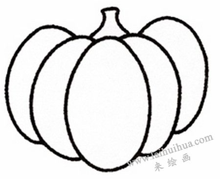 南瓜簡筆畫畫法步驟四
