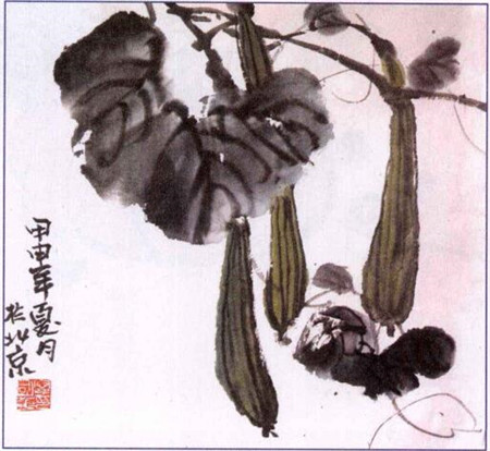 絲瓜水墨畫