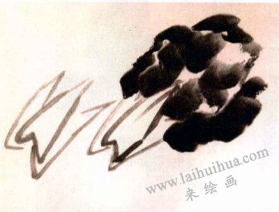 白菜水墨畫畫法步驟一