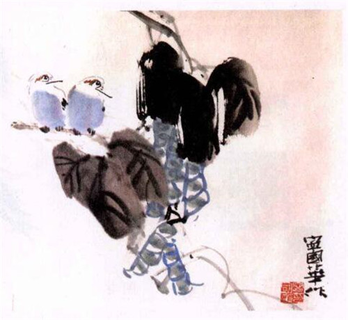 豆角水墨畫畫法步驟