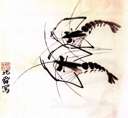 青蝦水墨畫(huà)畫(huà)法步驟
