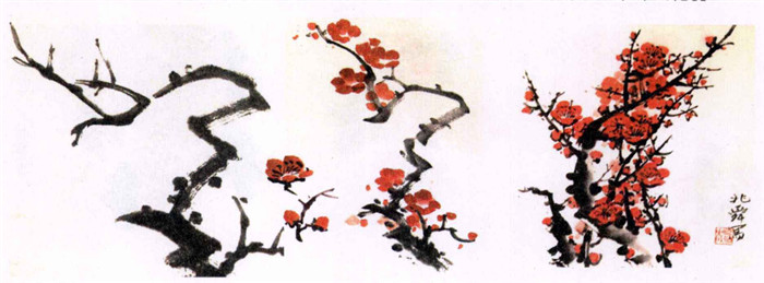 紅梅水墨畫畫法