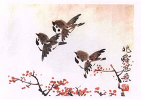 麻雀水墨畫(huà)畫(huà)法步驟