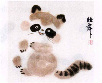 小貓熊水墨畫畫法步驟