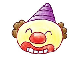 小丑色鉛筆簡筆畫