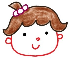 頭部，女孩簡(jiǎn)筆畫畫法步驟二