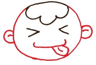 頭部，色鉛筆男孩簡筆畫畫法步驟一