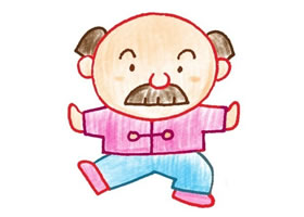 爺爺色鉛筆簡(jiǎn)筆畫