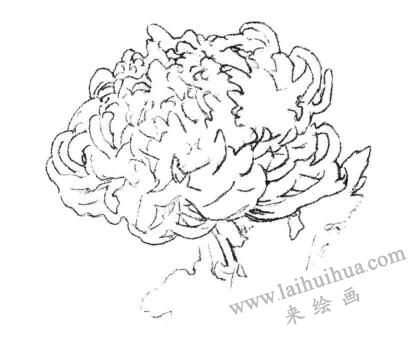 外輪廓，粉旭桃素描畫法步驟二