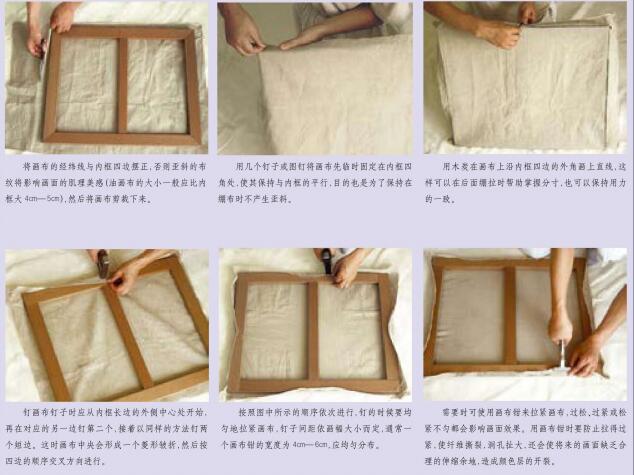 油畫(huà)布的繃裝步驟圖解