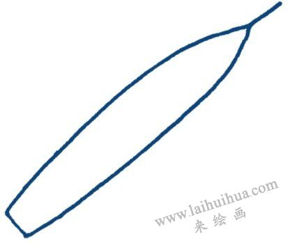 機(jī)身，戰(zhàn)斗機(jī)色鉛筆簡(jiǎn)筆畫畫法步驟一