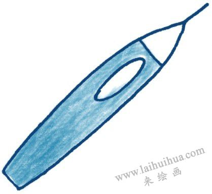 戰(zhàn)斗機(jī)色鉛筆簡(jiǎn)筆畫畫法步驟二
