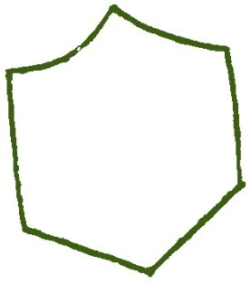 六角形，盾牌色鉛筆簡(jiǎn)筆畫(huà)畫(huà)法步一