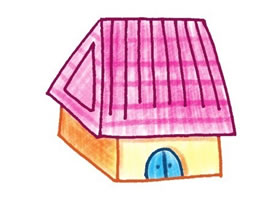 小木屋色鉛筆簡筆畫