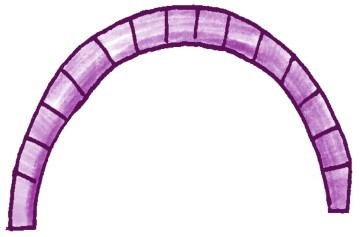 拱橋色鉛筆簡(jiǎn)筆畫畫法步驟三