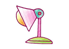 臺(tái)燈色鉛筆畫簡(jiǎn)筆畫
