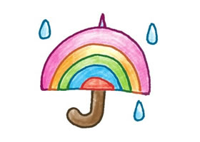 傘的色鉛筆簡(jiǎn)筆畫