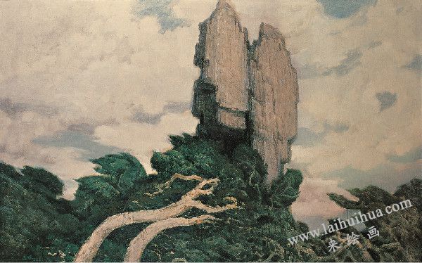風雨天涯　紙板油畫