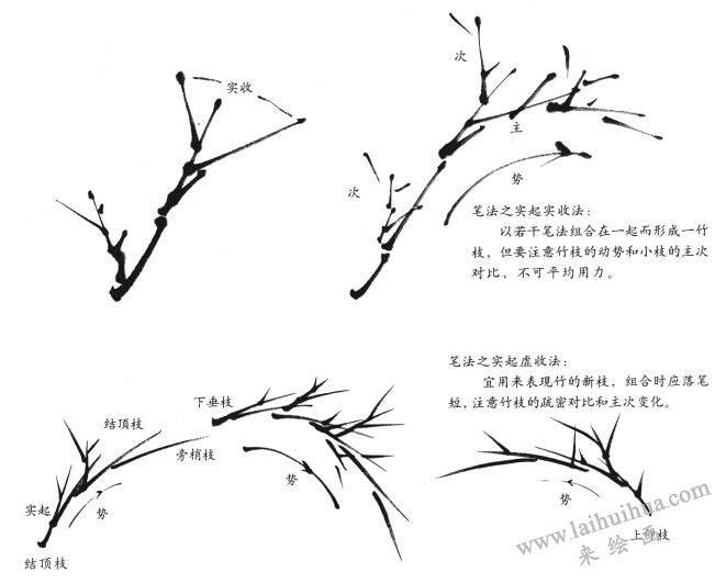 國(guó)畫(huà)竹枝的畫(huà)法