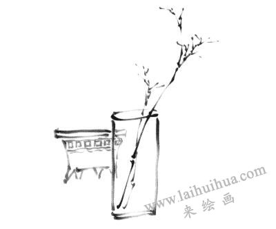 國畫竹子畫法步驟一：竹子