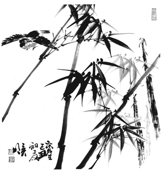 國畫竹子畫法步驟范例二
