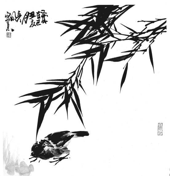 國畫竹子畫法步驟范例三