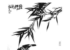 國畫竹子畫法步驟范例三