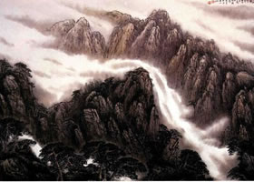 《云海奇觀》山水畫