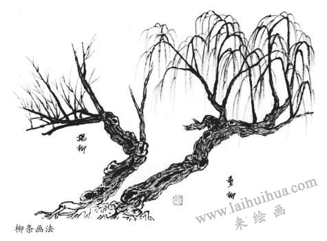 柳條畫法