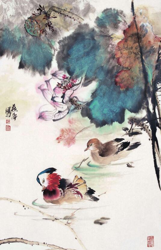 鴛鴦的步驟畫法