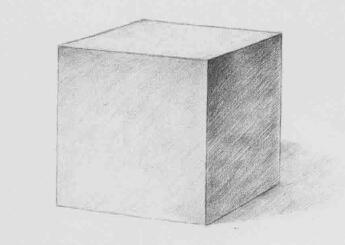 立方體素描畫法步驟03   范例一