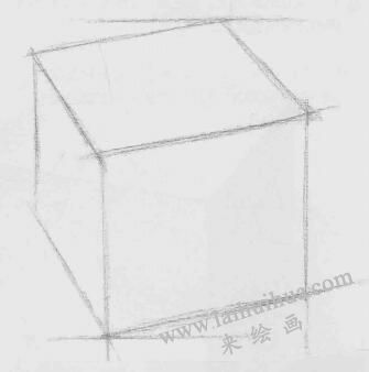 立方體素描畫法步驟01   范例二