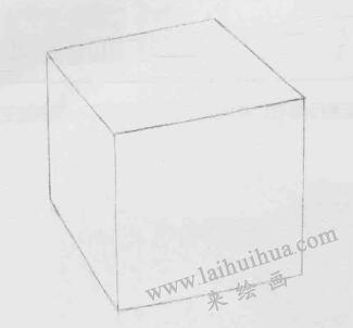立方體素描畫法步驟02   范例二