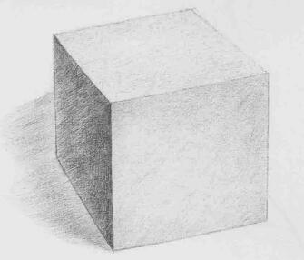 立方體素描畫法步驟04   范例二