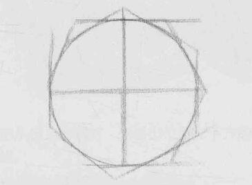 球體素描畫法步驟02   范例一