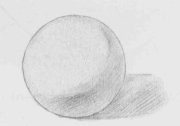 球體素描畫法步驟03   范例一