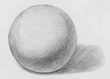 球體素描畫法步驟04   范例一
