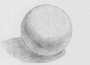 球體素描畫法步驟04   范例二