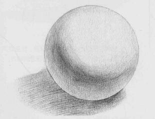球體素描畫法步驟05  范例二