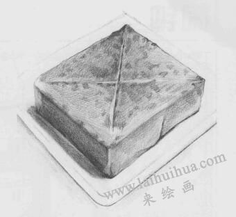 面包素描畫法步驟03