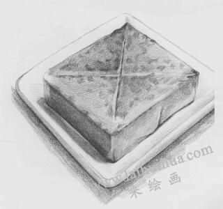 面包素描畫法步驟04