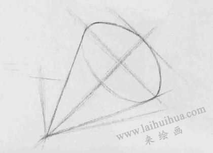 錐體素描畫法步驟01    范例【一】